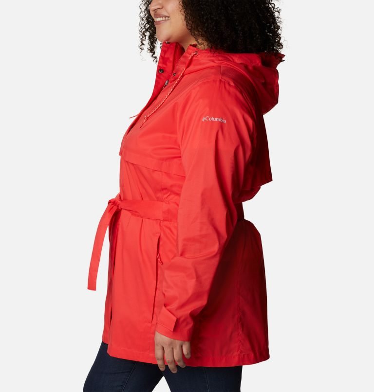 Women's Columbia Pardon My Trench Rain Jackets Red | Plus Size CA-YC8A4